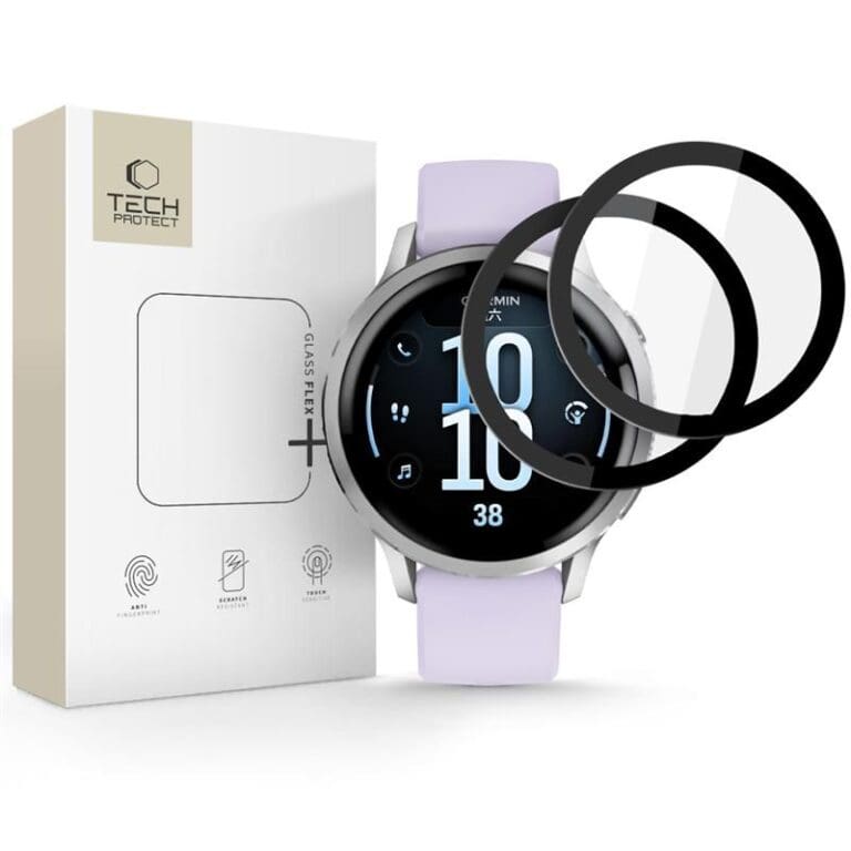 Tech-Protect Glass Flex+ 2-Pack Garmin Venu 4 (41 mm) Black