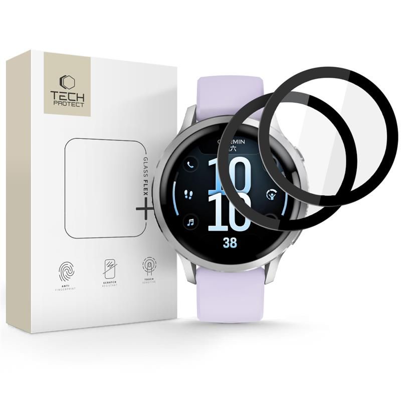 Tech-Protect Glass Flex+ 2-Pack Garmin Venu 4 (41 mm) Black