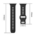 Tech-Protect Iconband Line Apple Watch SE/11/10/9/8/7/6/5/4/3/Ultra 1/2/3 (44/45/46/49mm) Black/Orange