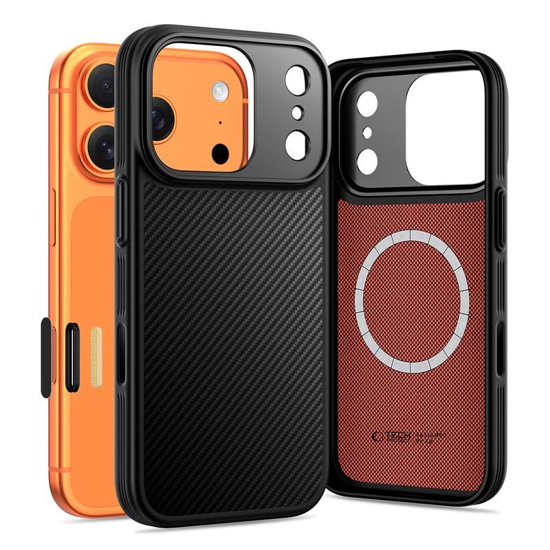 Tech-Protect Kevlar Aramid Cc MagSafe Black iPhone 17 Pro Tok