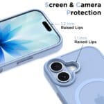 Tech-Protect Magmat MagSafe Matte Mist Blue iPhone 17 Tok