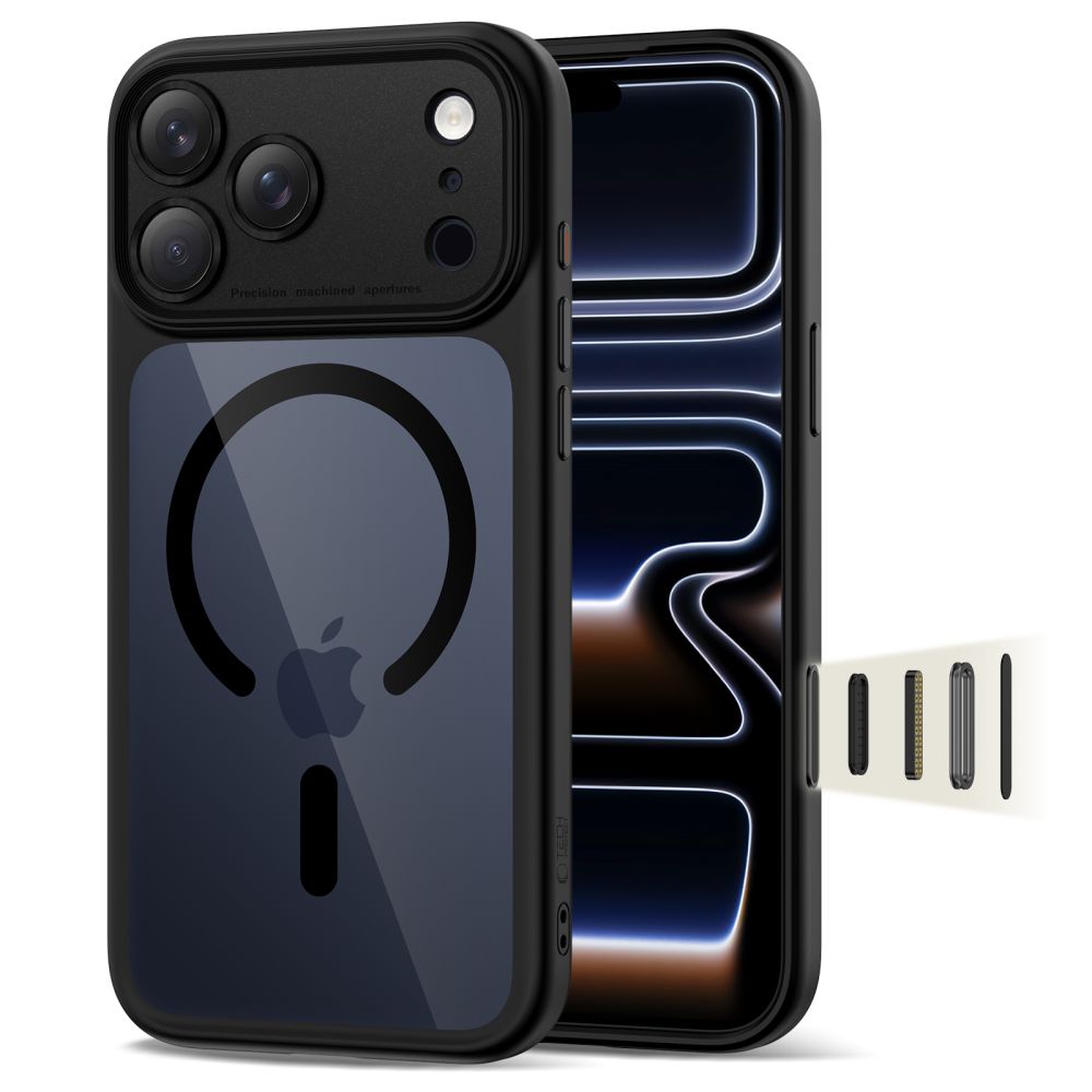 Tech-Protect Magpeak MagSafe Cc Black/Clear iPhone 17 Pro Tok