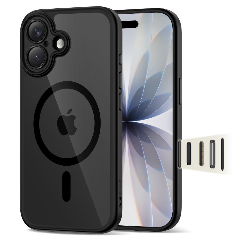 Tech-Protect Magpeak MagSafe Cc Black/Clear iPhone 17 Tok