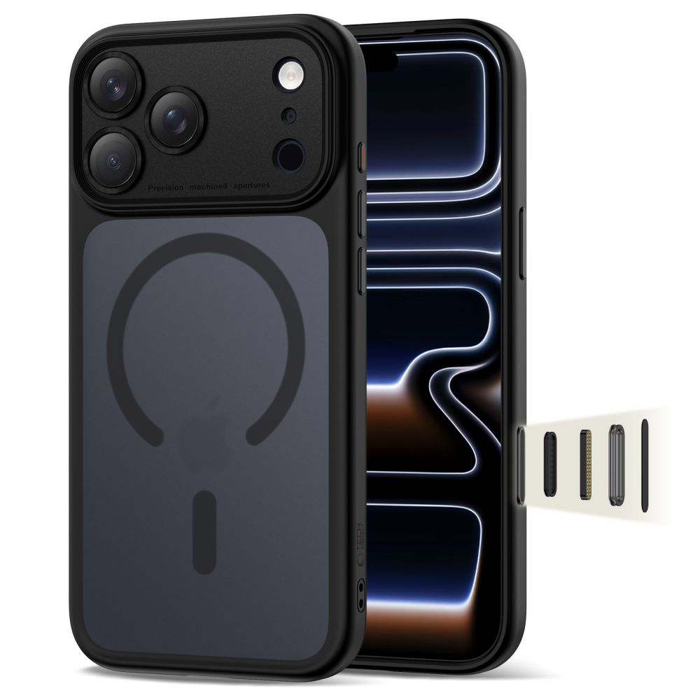 Tech-Protect Magpeak MagSafe Cc Matte Black iPhone 17 Pro Tok