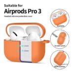 Tech-Protect Silicone Hook Apple Cosmic Orange AirPods Pro 3 Tok