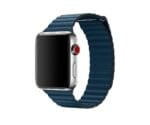 Apple Galaxy Blue Leather Band For SE/11/10/9/8/7/6/5/4/3 (42/41/40/38mm) Size L, Original Seal Mqv72Zm/A