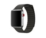Apple Graphite Leather Band For SE/11/10/9/8/7/6/5/4/3/Ultra 1/2/3 (44/45/46/49mm) Cases Size M Original Seal Mqv62Zm/A