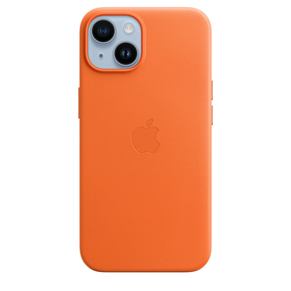 Apple Leather Mpp83Zm/A Orange Original Seal iPhone 14 Tok