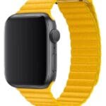 Apple Lemon Leather Band For SE/11/10/9/8/7/6/5/4/3/Ultra 1/2/3 (44/45/46/49mm) Cases Size L Original Seal Mxad2Zm/A