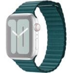 Apple Peacock Feather Leather Loop For SE/11/10/9/8/7/6/5/4/3/Ultra 1/2/3 (44/45/46/49mm) Cases Size L Original Seal Mxpm2Zm/A