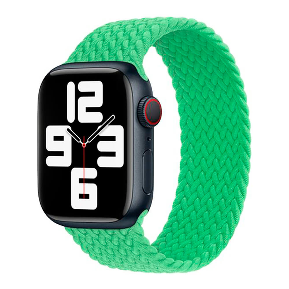Apple Strap Apple Watch 3K435Zm/A Braided Solo Loop SE/11/10/9/8/7/6/5/4/3/Ultra 1/2/3 (44/45/46/49mm) Size 5 Bright Green Original Seal