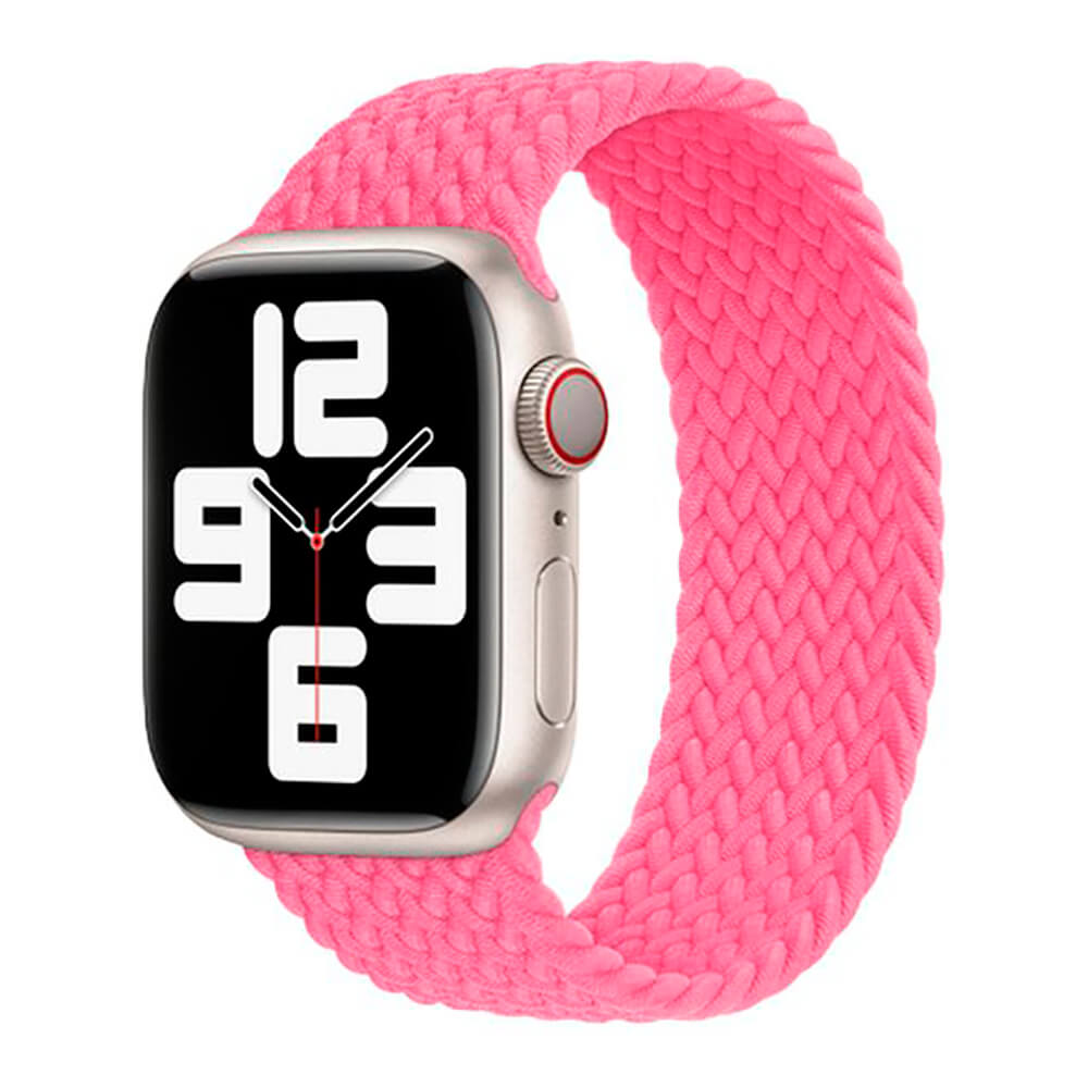 Apple Strap Apple Watch 3K439Zm/A Braided Solo Loop SE/11/10/9/8/7/6/5/4/3/Ultra 1/2/3 (44/45/46/49mm) Size 5 Flamingo Original Seal