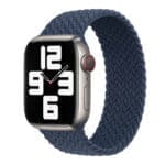 Apple Strap Apple Watch Ml6J3Zm/A Braided Solo Loop SE/11/10/9/8/7/6/5/4/3 (42/41/40/38mm) Size 3 Abyss Blue Original Seal