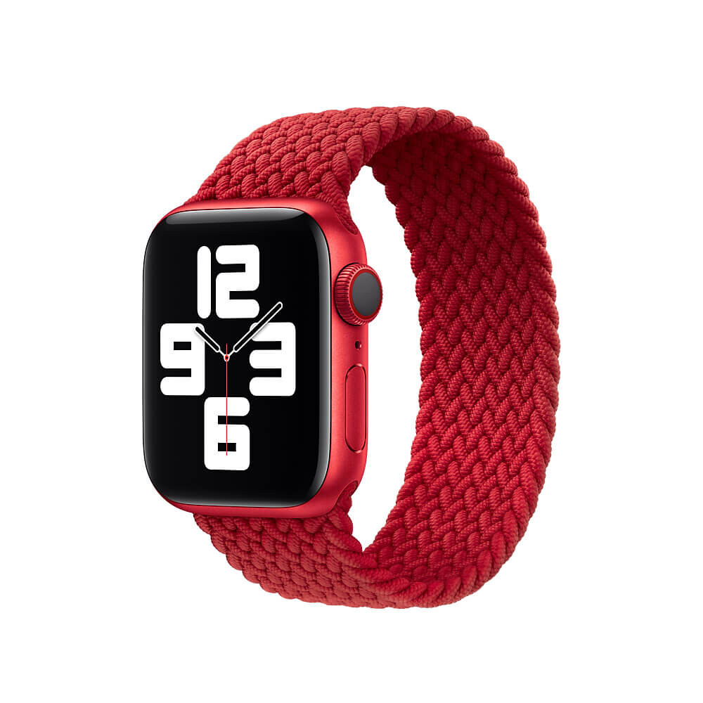Apple Strap Apple Watch Mqgw3Zm/A Braided Solo Loop SE/11/10/9/8/7/6/5/4/3/Ultra 1/2/3 (44/45/46/49mm) Size 3 Red Original Seal