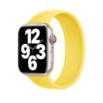 Apple Strap Solo Silicone Strap For Apple Watch Mqw43Zm/A SE/11/10/9/8/7/6/5/4/3/Ultra 1/2/3 (44/45/46/49mm) Size 5 Canary Yellow Original Seal