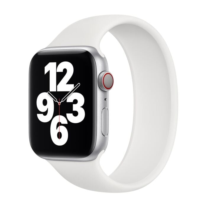 Apple Strap Solo Silicone Strap For Apple Watch SE/11/10/9/8/7/6Ň/5/4/3 (42/41/40/38mm) Size 2 White Original Seal