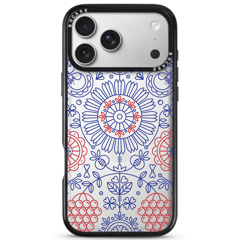 Blue Red Ornaments iPhone 17 Pro Tok