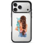 Mother Brunette With Boy iPhone 17 Pro Tok