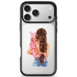 Mother Brunette With Girl iPhone 17 Pro Tok