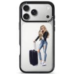 Woman Blonde With Baggage iPhone 17 Pro Tok