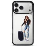 Woman Brunette With Baggage iPhone 17 Pro Tok