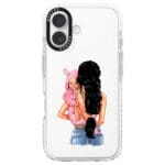 Mother Black Haired With Girl iPhone 16 Tok - Image 2