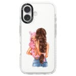 Mother Brunette With Girl iPhone 16 Tok - Image 2