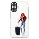 Woman Redhead With Baggage iPhone 16 Tok - Image 2