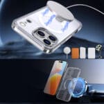 Hybrid Armor X With Stand , Compatible With MagSafe Transparent iPhone 17 Pro Tok