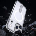 Hybrid Armor X With Stand , Compatible With MagSafe Transparent iPhone 17 Pro Tok