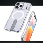 Hybrid Armor X With Stand , Compatible With MagSafe Transparent iPhone 17 Pro Tok