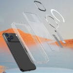 Hybrid Armor X With Stand , Compatible With MagSafe Transparent iPhone 17 Pro Tok