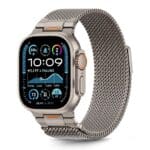 Tech-Protect Milano Vanguard Apple Watch SE / 11 / 10 / 9 / 8 / 7 / 6 / 5 / 4 / 3 / Ultra 1 / 2 / 3 ( 44 / 45 / 46 / 49 mm ) Titanium Szíj