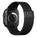 Tech-Protect Milano Vanguard Apple Watch SE / 11 / 10 / 9 / 8 / 7 / 6 / 5 / 4 / 3 / Ultra 1 / 2 / 3 ( 44 / 45 / 46 / 49 mm ) Black Szíj