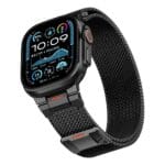 Tech-Protect Milano Vanguard Apple Watch SE / 11 / 10 / 9 / 8 / 7 / 6 / 5 / 4 / 3 / Ultra 1 / 2 / 3 ( 44 / 45 / 46 / 49 mm ) Black Szíj