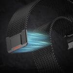 Tech-Protect Milano Vanguard Apple Watch SE / 11 / 10 / 9 / 8 / 7 / 6 / 5 / 4 / 3 / Ultra 1 / 2 / 3 ( 44 / 45 / 46 / 49 mm ) Black Szíj