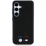 BMW Leather Tricolor Stripe MagSafe Black Samsung Galaxy S25 Plus Tok