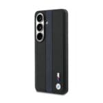 BMW M PU Leather Perforated Stripes and Metal Logo Magnetic Blue Samsung Galaxy S26 Tok