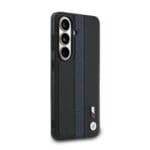 BMW M PU Leather Perforated Stripes and Metal Logo Magnetic Blue Samsung Galaxy S26 Tok