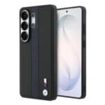 BMW M PU Leather Perforated Stripes and Metal Logo Magnetic Blue Samsung Galaxy S26 Ultra Tok