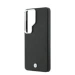 BMW Signature PU Leather Metal Logo Magnetic Black Samsung Galaxy S26 Ultra Tok