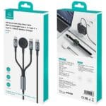 Cable Usams Huan Series SJ754 72W USB-C to USB-C + USB-C + wireless charger watch tarnish