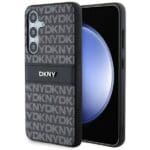 DKNY DKHCMPRTHSLK S926 Black Hardcase Leather Mono Stripe & Metal Logo Samsung Galaxy S24 Plus Tok