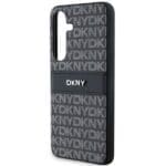 DKNY DKHCMPRTHSLK S926 Black Hardcase Leather Mono Stripe & Metal Logo Samsung Galaxy S24 Plus Tok