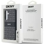 DKNY DKHCMPRTHSLK S926 Black Hardcase Leather Mono Stripe & Metal Logo Samsung Galaxy S24 Plus Tok