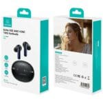 Earphones Bluetooth Usams Echo E02 TWS ANC+ENC wireless Black