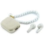 Earphones TWS Guess Pearl Strap Beige