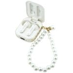 Earphones TWS Guess Pearl Strap White