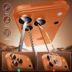 ESR Armorite Camera Protector Orange iPhone 14 Pro/14 Pro Max/15 Pro/15 Pro Max/16 Pro/16 Pro Max/17 Pro/17 Pro Max