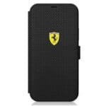 Ferrari FESPEFLBKP12MBK Black Book On Track Perforated iPhone 12/12 Pro Tok
